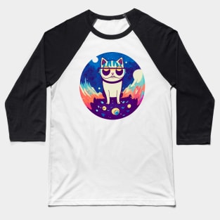 Cat sticker styles Galaxy Baseball T-Shirt